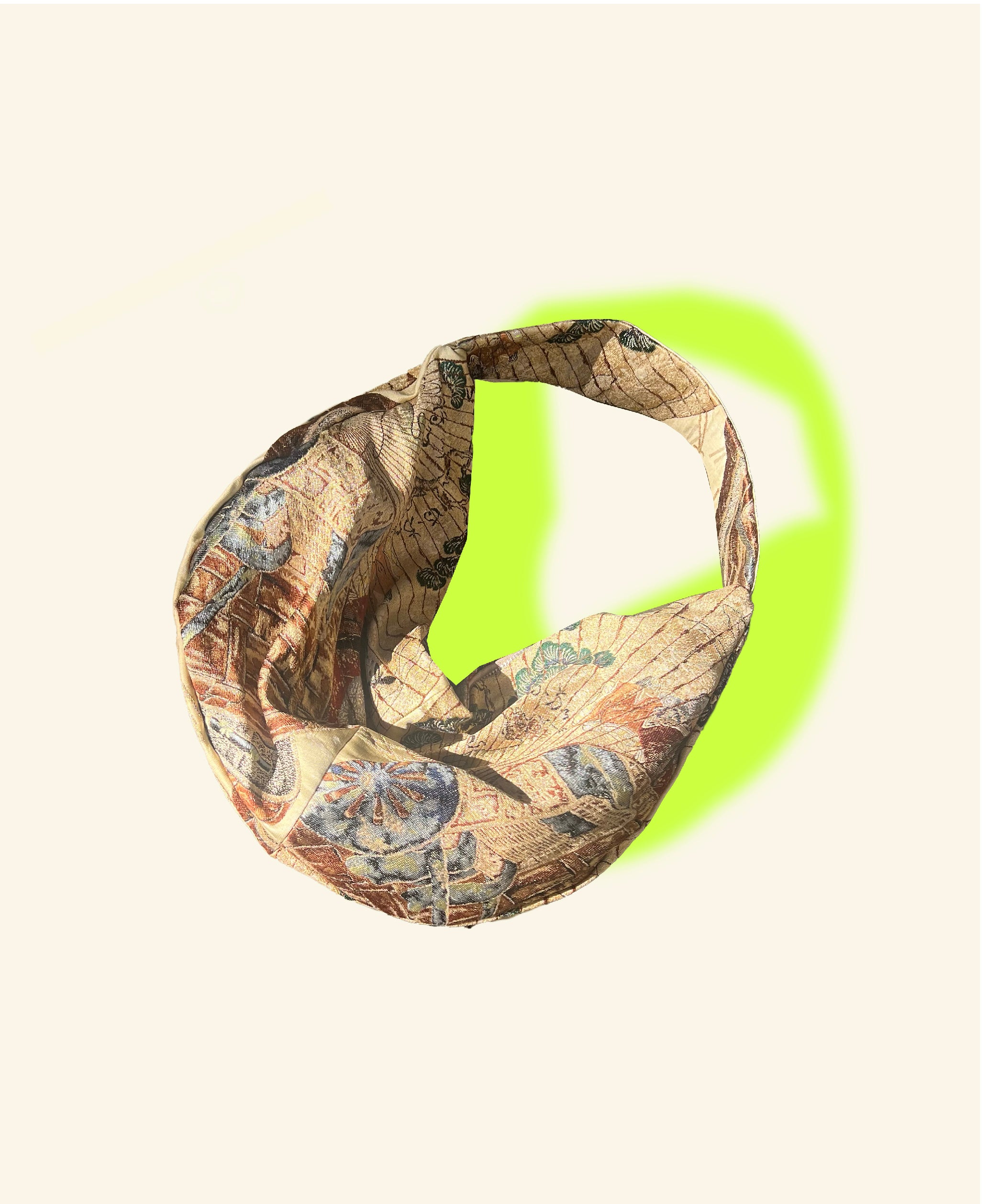 FORTUNE COOKIE BAG- Upcycled Silk Obi Purse LOOP STUDIO