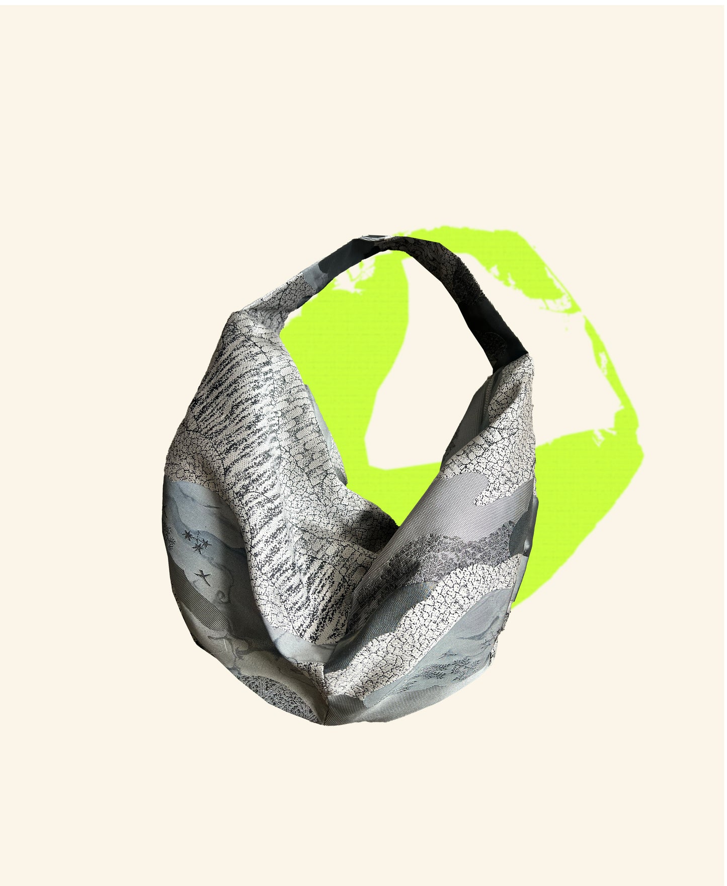 Upcycled Japanese silk obi bag