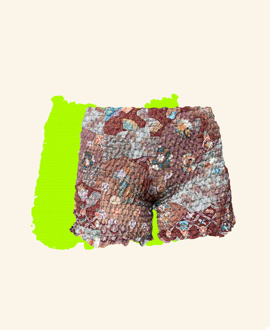 SHIRRED SHORTS (red)