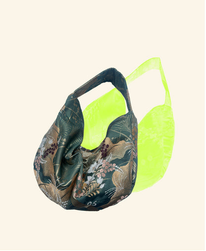 FORTUNE COOKIE BAG (S) <green flowers>