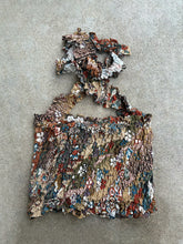 Load image into Gallery viewer, 2ways Upcycled Slik Kimono Cross Neck Top
